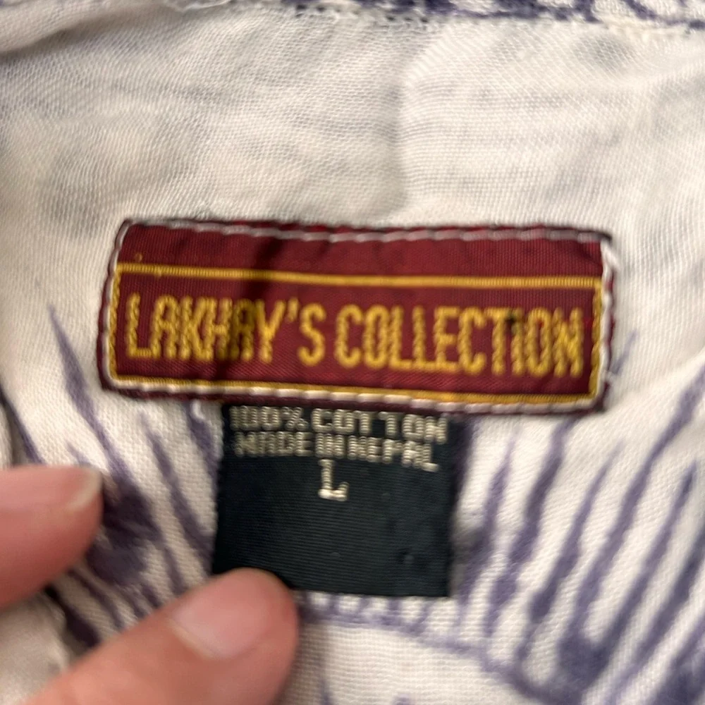 Lakhay’s Collection Men's Cotton Short Sleeve Button Down Shirt, Large